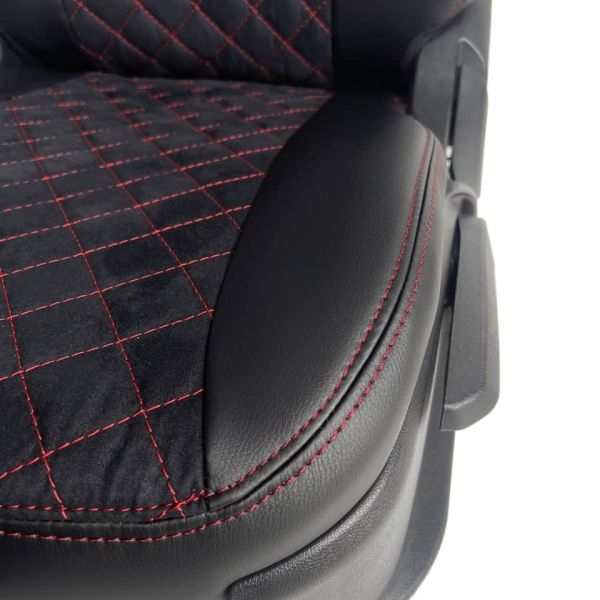 Чехлы Алькантара на Kia Spectra Чехлы Алькантара на Kia Spectra