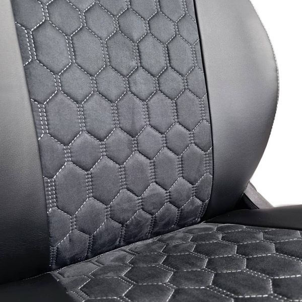 Чехлы Алькантара на Kia Spectra Чехлы Алькантара на Kia Spectra