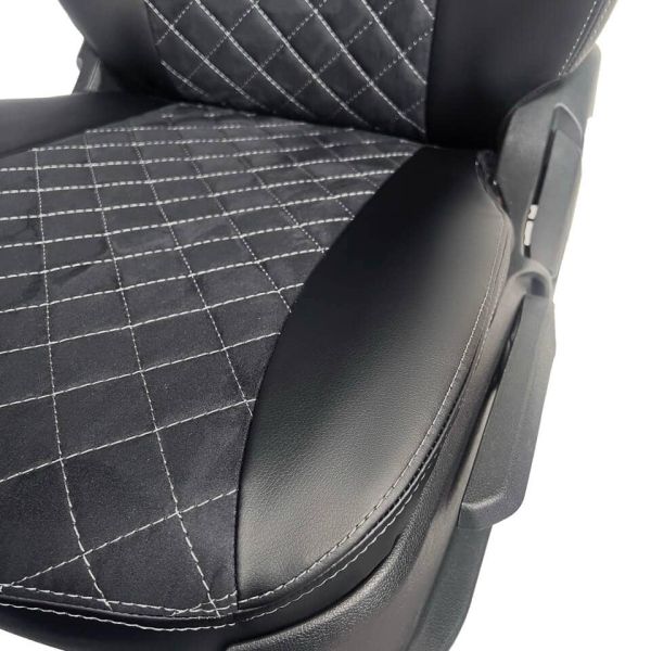 Чехлы Алькантара на Kia Spectra Чехлы Алькантара на Kia Spectra